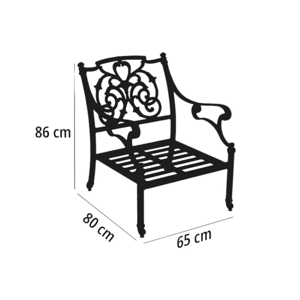 Aden 2+1+1 Döküm Bahçe Oturma Takımı | Rehome - 4