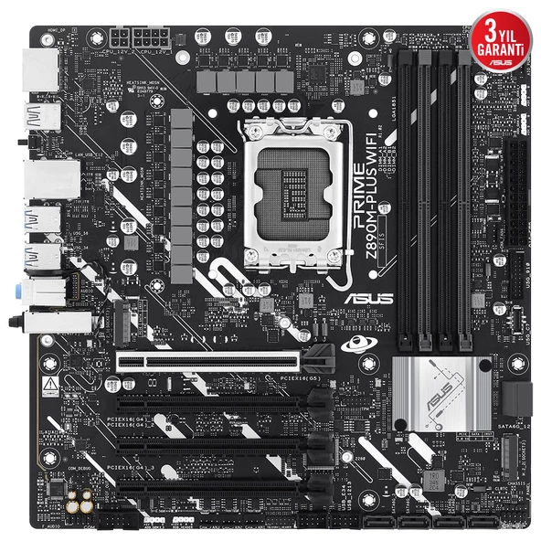 ASUS PRIME Z890M-PLUS WIFI DDR5 3XM2 USB3.2 RGB LAN mATX - 3