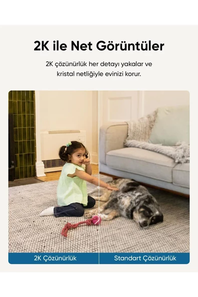 Eufy Security C220 360 Derece Dönebilen Kızılötesi Gece Görüşlü Ip Kamera - T8w1 ( Türkiy - 8