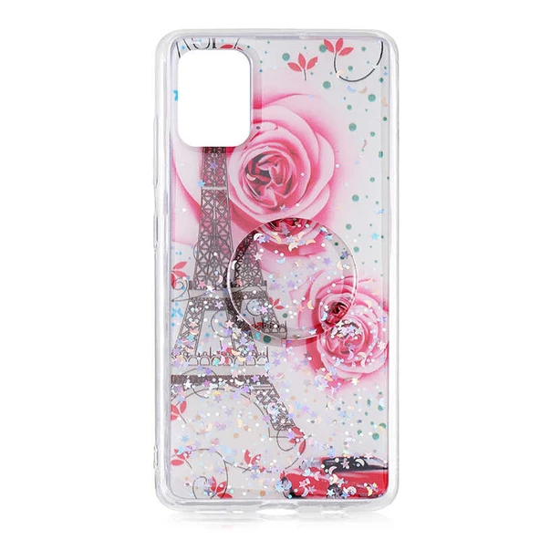 Galaxy A81 (Note 10 Lite) Kılıf Pop Soket Renkli Vale Silikon - 8