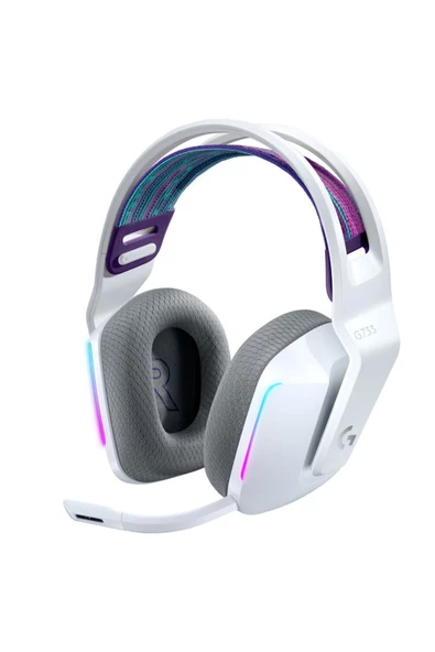 logitech  G733 White 981-000883 7.1 Surround Rgb Mikrofonlu Lightspeed Kablosuz Gaming (OYUNCU) Kulak