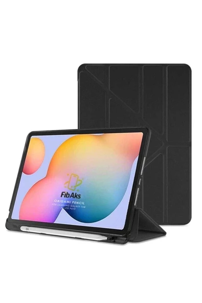 Samsung Galaxy Tab S6 Lite 2024 P610 P617 P620 10.4 Kalem Bölmeli Standlı Koruyucu Silikon Kılıf