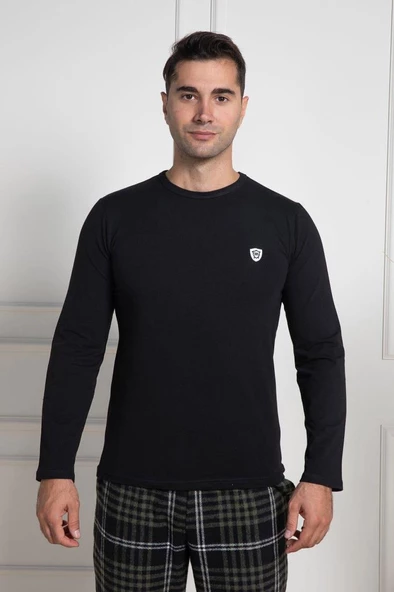Mecit 3083 Erkek Yeşil Ekoseli Büyük Beden Pijama Takımı - 3