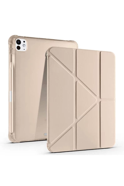 Apple Ipad Air 13Inç M2 2024 Kılıf Kalem Şarj Bölmeli Case A2898 A2899 A2900