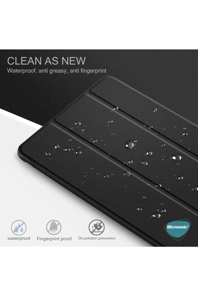 Huawei Matepad Se Kılıf Slim Translucent Back Smart Cover Siyah