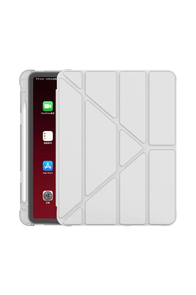 Apple Ipad 10. Nesil 10.9 2022 Uyumlu Kılıf Kalem Bölmeli Trifolding Case A2696 A2757 A2777