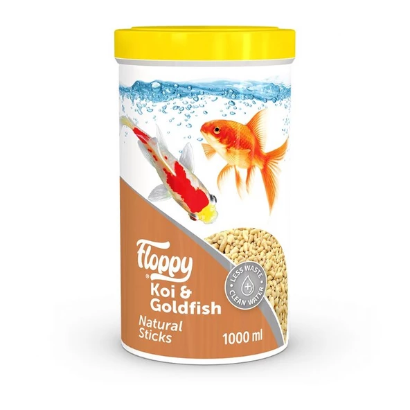 Floppy Koi Goldfish Natural Stick Japon Balık Yemi 1000 Ml