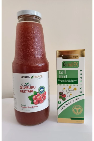 Herbal Palace Organik Gilaburu Suyu 1lt + My Farmaex Taş Ot (gilaburu) Extract 150ml