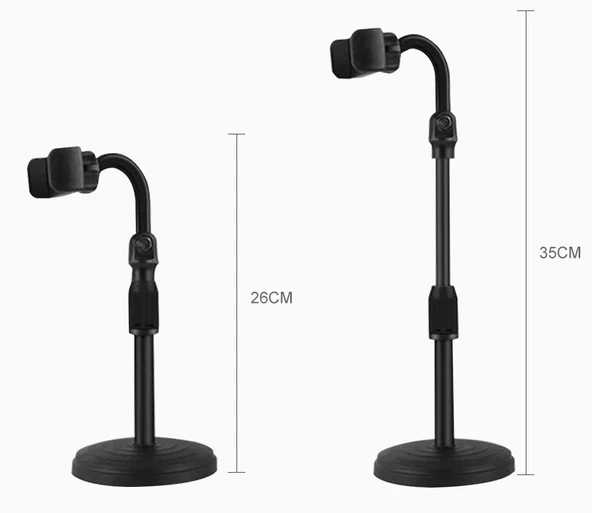 Masaüstü Teleskopik Telefon Standı Tripot - 3