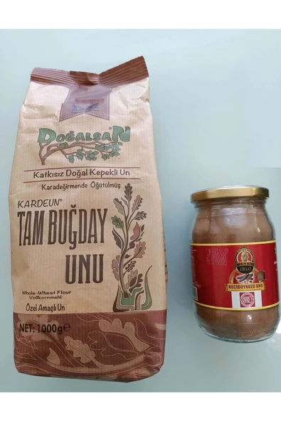 Doğalsan Kardeun Tam Buğday Unu 1kg + Atışeri Keçiboynuzu Unu 2li Avantajlı Set...nhrrr