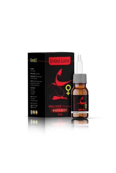 farmaex Enerji Lady Iğde Çiçeği Ginseng Ekstrakt Enerji Verici Damla 10 ml