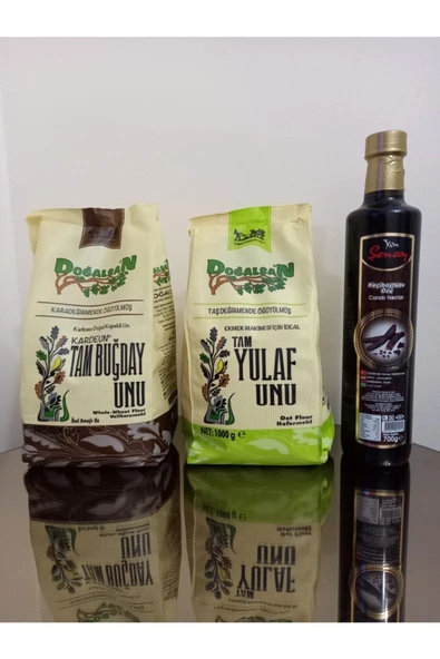 Doğalsan Tam Buğday Unu 1kg + Yulaf Unu 1kg + Şenay Keçiboynuzu Özü 700 gr