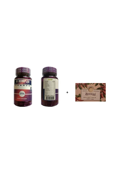 myfarmaex B KOMPLEX B1, B2, B3, B5, B6, B7, B9 Ve B12 (GELİŞTİRİLMİŞ ÖZEL FORMÜL) + ARGAN YAĞLI SABUN
