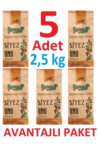 Doğalsan Siyez Unu 500 Gr 5 Adet 2,5 Kg