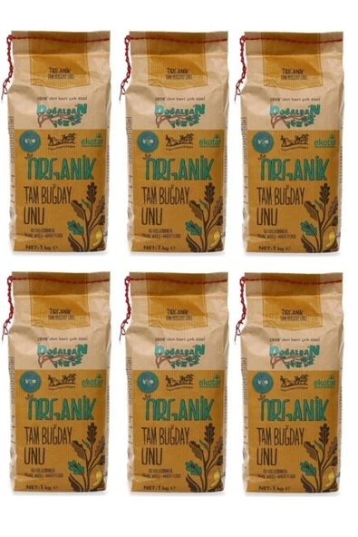Doğalsan Organik Tam Buğday Unu 1kg X 6 Adet Avantajlı Set Nhrrrr