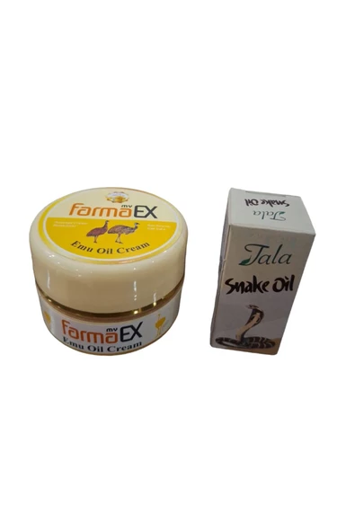 myfarmaex Deve Kuşu Yağlı Krem (Emu Oil Cream - A-E Multivita - Omega 6-9) + Yılan Yağı (Snake Oil)