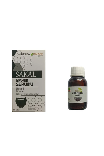 Herbal Palace Sakal Serumu 50ml + Çörekotu Yağı 50ml Ikili Bakım Seti