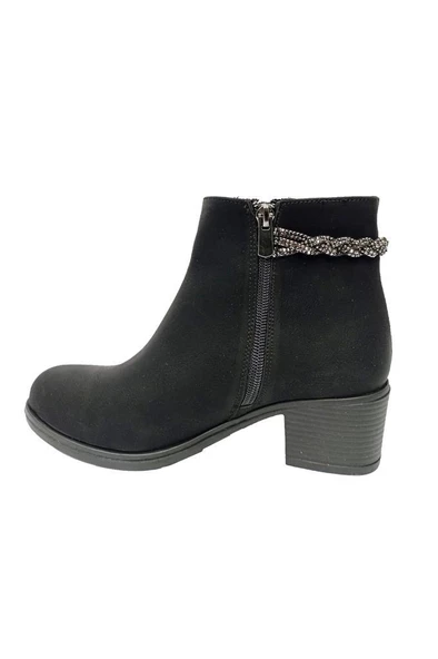 Fix 9309 Yağlı Deri Trend Fashion Fermuarlı Kadın Bot - 2