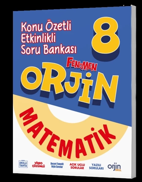 FENOMEN YAYINLAR Orjin 8 Matematik Konu Özetli Etkinlikli Soru Bankası