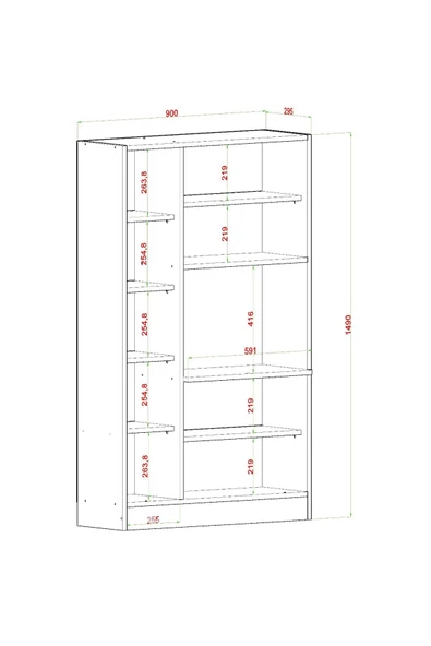 AYMOBSAN RİVA 5 KAPAKLI ÇOK AMAÇLI DOLAP MUTFAK&BANYO DOLABI,KİLER Traverten - 4