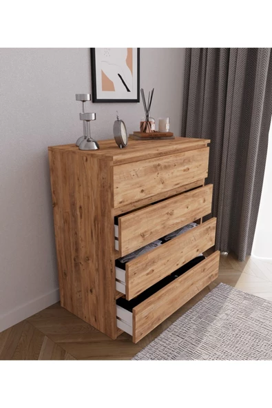 AYMOBSAN Neptün 5 Çekmeceli Şifonyer Atlantik Çam - 2