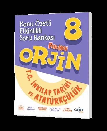 FENOMEN YAYINLARI Orjin 8 T.C. İnkılap Tarihi Ve Atatürkçülük Konu Özetli Etkinlikli Soru Bankası ürün görseli