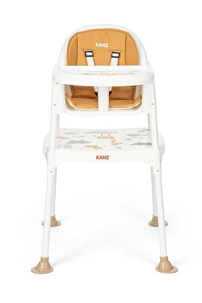 Kanz Yummy 3 in 1 Çalışma Masalı Mama Sandalyesi Beyaz