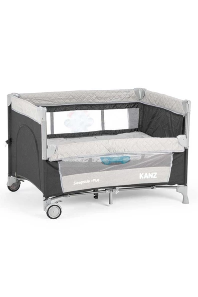 Kanz Sleepside +Plus Anne Yanı Park Yatak ve Oyun Parkı Siyah - 7