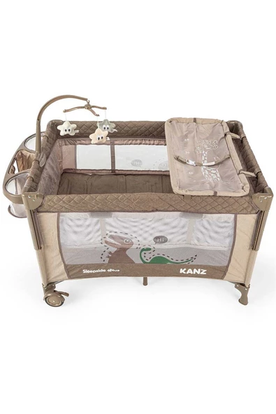 Kanz Sleepside +Plus Anne Yanı Park Yatak ve Oyun Parkı Kahve - 6