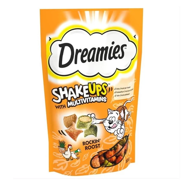 Dreamies Shake Ups Tavuk Ördek Catnip Kedi Ödülü 55 Gr