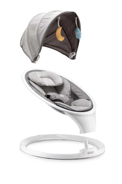 Kanz Swan Elektrikli&Kumandalı Ana Kucağı Gri - 9