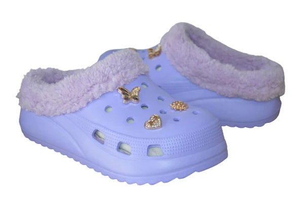 Kadın Lila Kürklü Eva Terlik ( SMX-0168-122 ) - 3