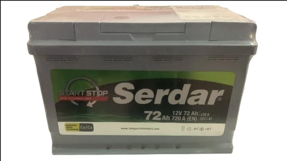 SERDAR ( ESAN AKÜ GÜVENCESİYLE ) 12V 72 AH AMPER EFB START&STOP AKÜ