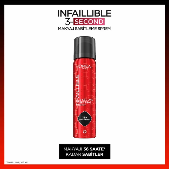 L'Oréal Paris Infaillible 3-Second Makyaj Sabitleme Spreyi