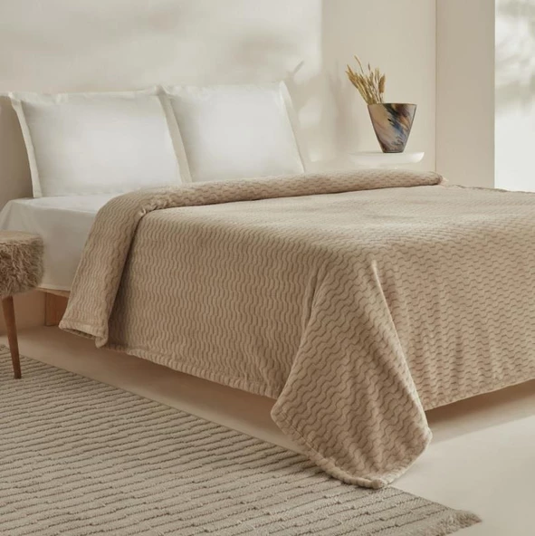 Karaca Home Raunda Ekru Tek Kişilik Weelsoft Battaniye - 2