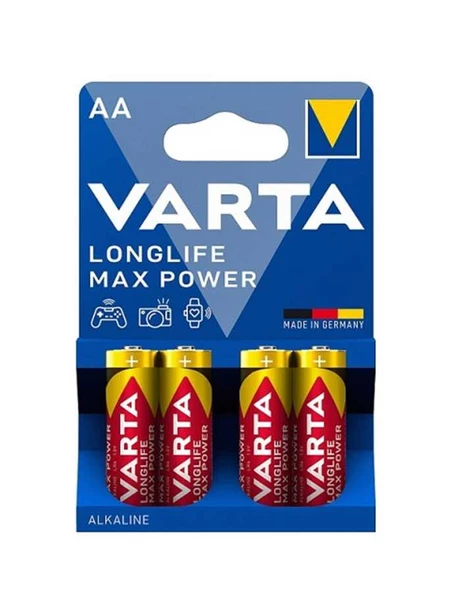Varta 4906 Longlife Max Power Alkalin AA Kalem Pil 4'lü Paket (Blister)