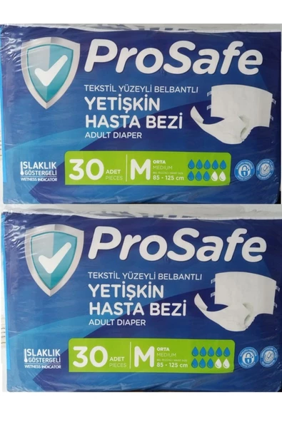 PROSAFE Hasta Alt Bezi Prosafe Belbantlı Medıum 85-125 Cm 2 Adet