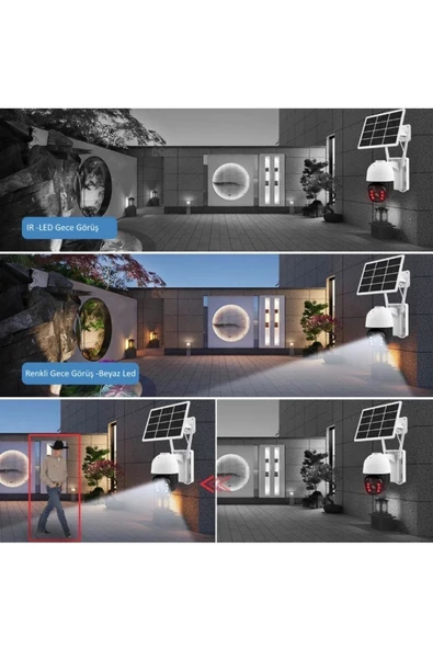 Reny 4g Güneş Enerjili 360° Görüş Akıllı Güvenlik Kamerası - 2