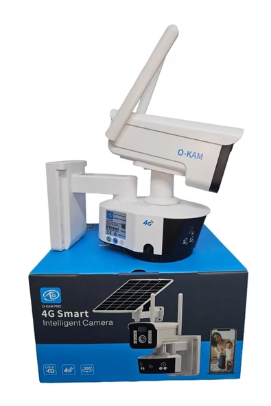 OKAM 3920 6MP 2 KAMERALI 3 EKRANLI 4G SİM KART DESTEKLİ GÜNEŞ ENERJİLİ 360°GÜVENLİK KAMERASI - 5