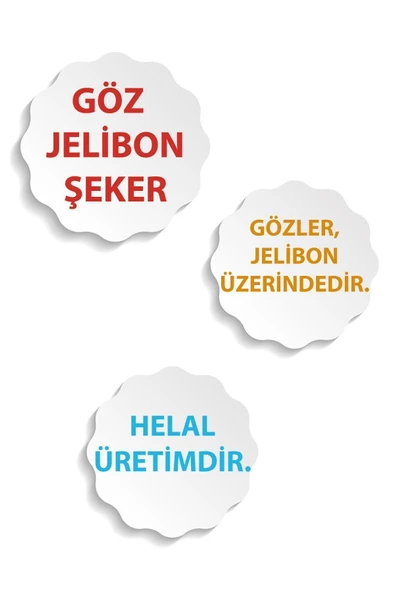 GLOBAL TOY JOY Toy Joy 3d Göz Jelibon Şekilli Dolgulu Yumuşak Şeker 18gr 64'lü - 2
