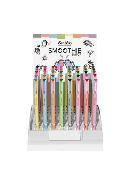 Smoothie Jel Kalem 0.7mm Siyah-kırmızı-mavi-yeşil-mor - 2