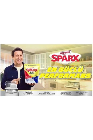 ASPEROX Sparx Bulaşık Makinesi Kapsülü 180 Adet Hepsi 1 Arada (Sirke-Limon-Karbonatlı) 6 adet - 4