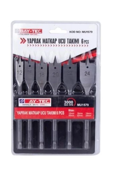 Baytec Bay-tec Yaprak Matkap Ucu Takımı 6 Pcs Mu1579