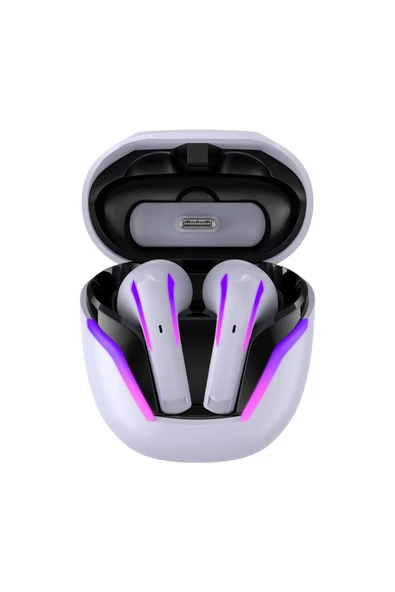Havit  TW970 TWS RGB Gaming Bluetooth Kulaklık - 2.4GHz ve Bluetooth Modu - Beyaz - 2