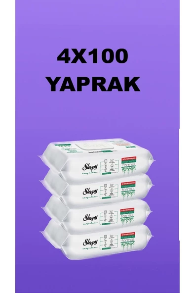 Sleepy Easy Clean Yüzey Temizlik Havlusu Beyaz Sabun Katkılı 100 Yaprak X 4 Adet