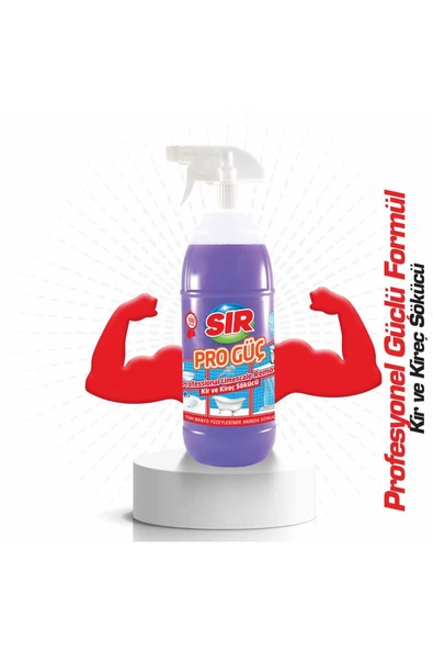 Sır Pro Güç Kir Kireç Sökücü 1000 ml + Yağ Kir Leke Sökücü 1000 ml - 3