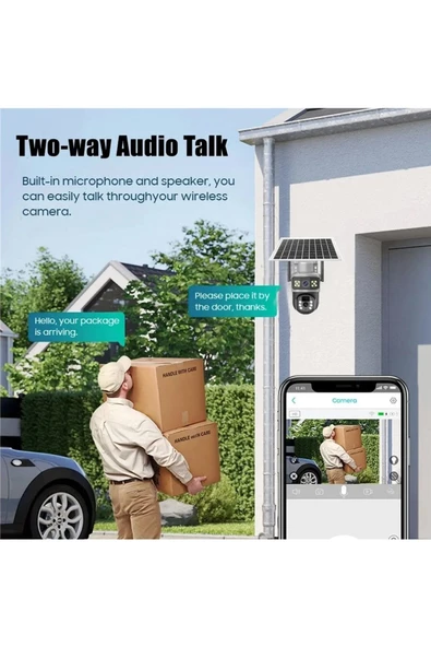 Blic Solar BLM-64 4G Güneş Enerjili Dual Lens 360° Görüş Akıllı Güvenlik Kamerası Uzaktan İzleme + 128GB Hafıza Kartı - 2