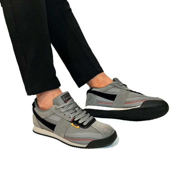 Jump 29072 Gri Kaymaz İnce Taban Erkek Spor Ayakkabı - Resim 7