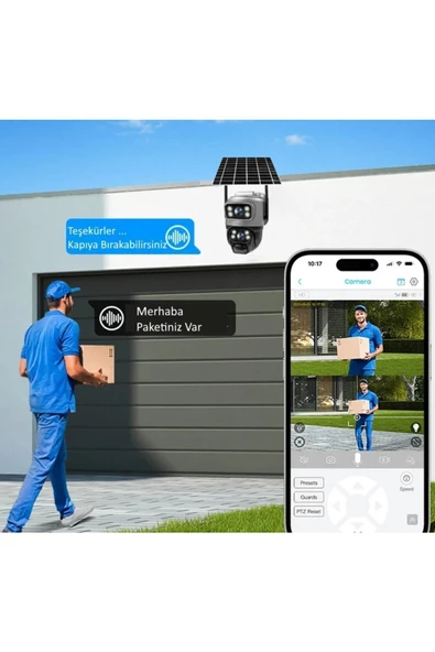 Mizu 4g Güneş Enerjili Dual Lens 360° Görüş Akıllı Güvenlik Kamerası V380 - 4