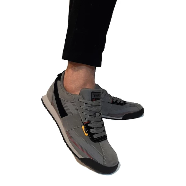 Jump 29072 Gri Kaymaz İnce Taban Erkek Spor Ayakkabı - Resim 8